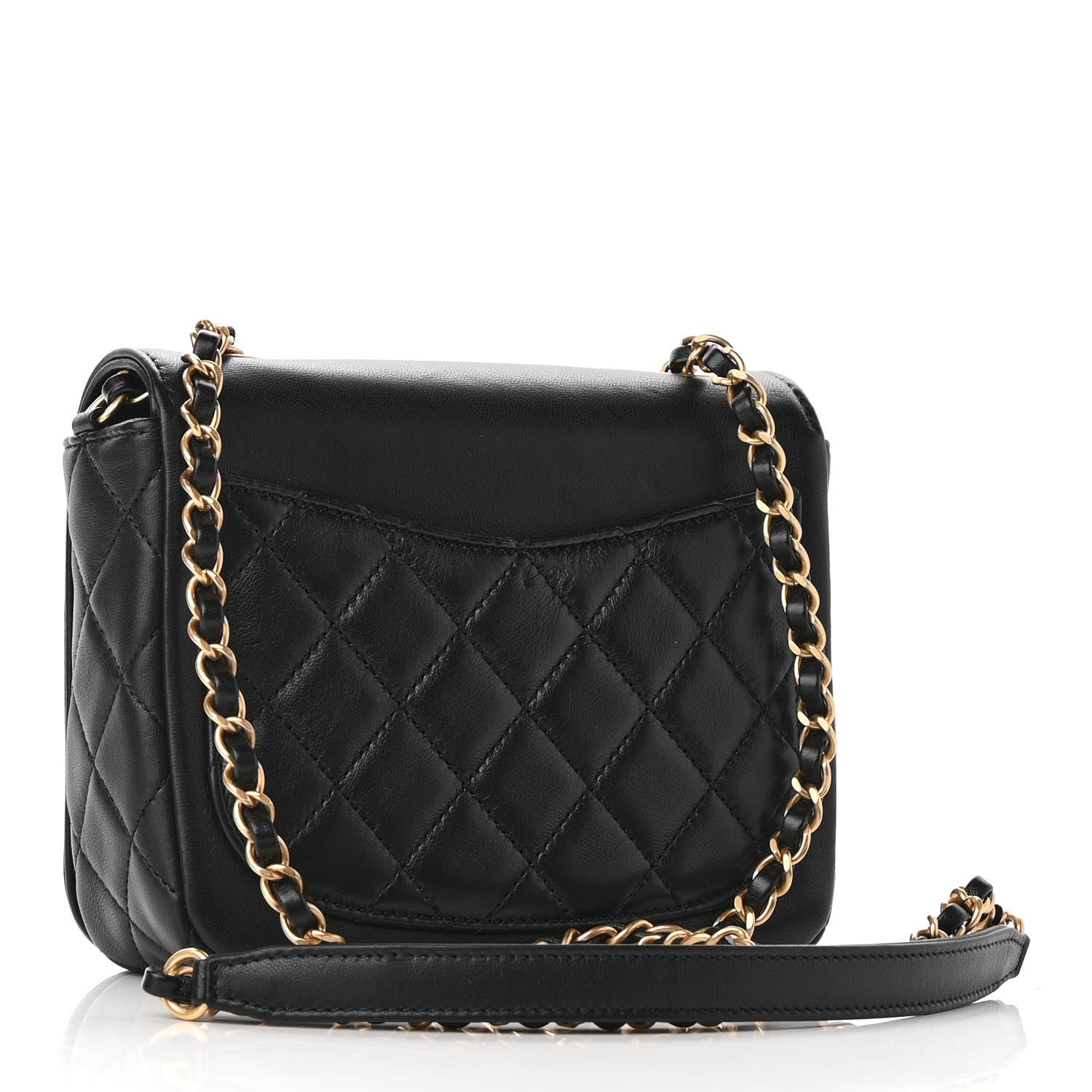 Chanel Lambskin Quilted Lucky Charms CC Crossbody Messenger Flap Black 3 of 10