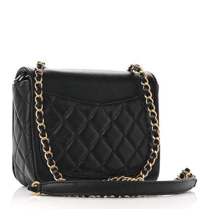 Chanel Lambskin Quilted Lucky Charms CC Crossbody Messenger Flap Black 3 of 10