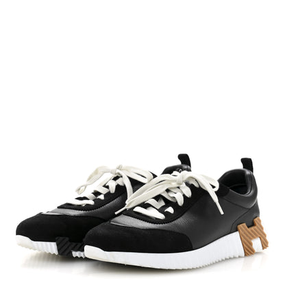 Hermes Goatskin Suede Goatskin Bouncing Sneakers 40.5 Black 4 of 11
