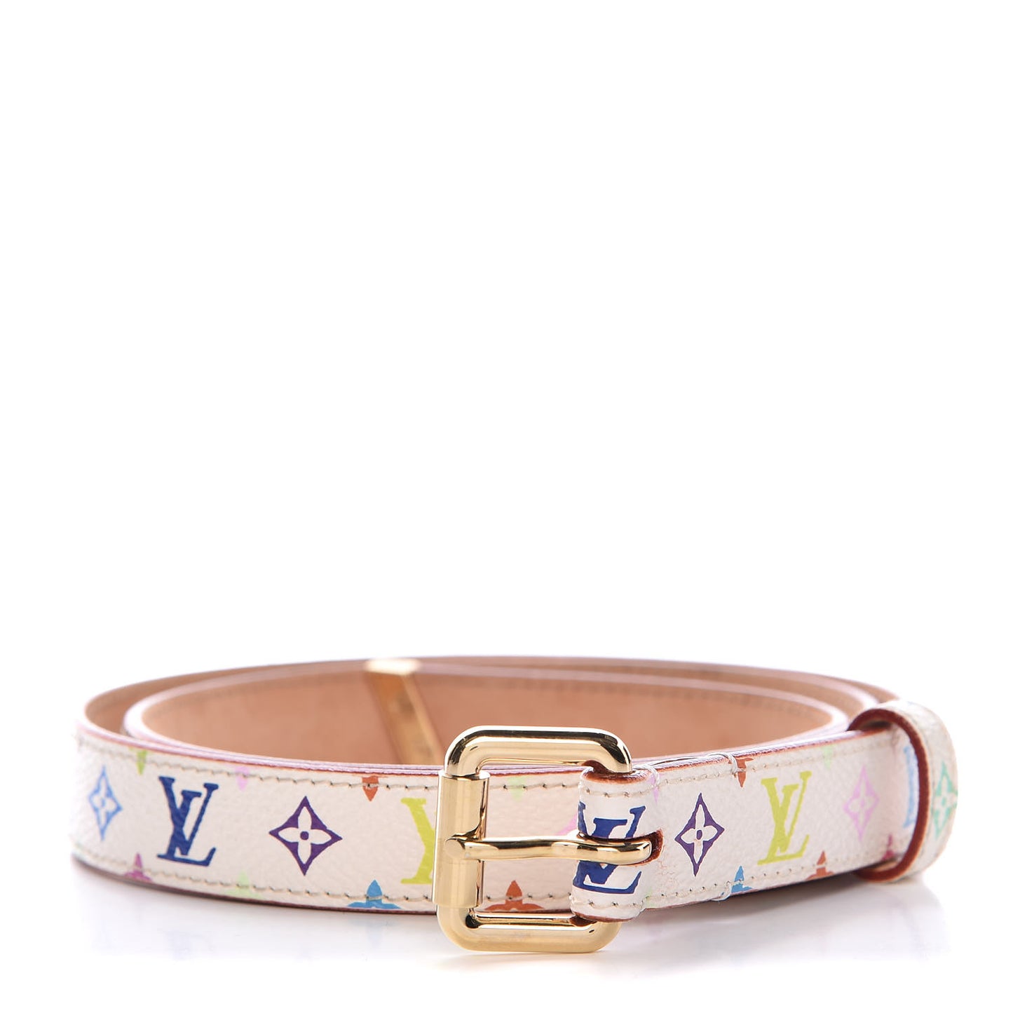 Monogram Multicolor Belt 80 32 White