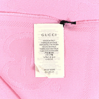 Gucci Wool Jacquard Monogram Jumbo GG Lady Nest Scarf Roseate 4 of 4