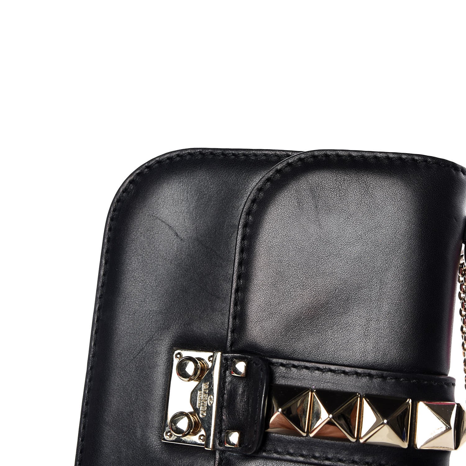 Valentino Garavani Vitello Small Glam Lock Rockstud Flap Black 15 of 15