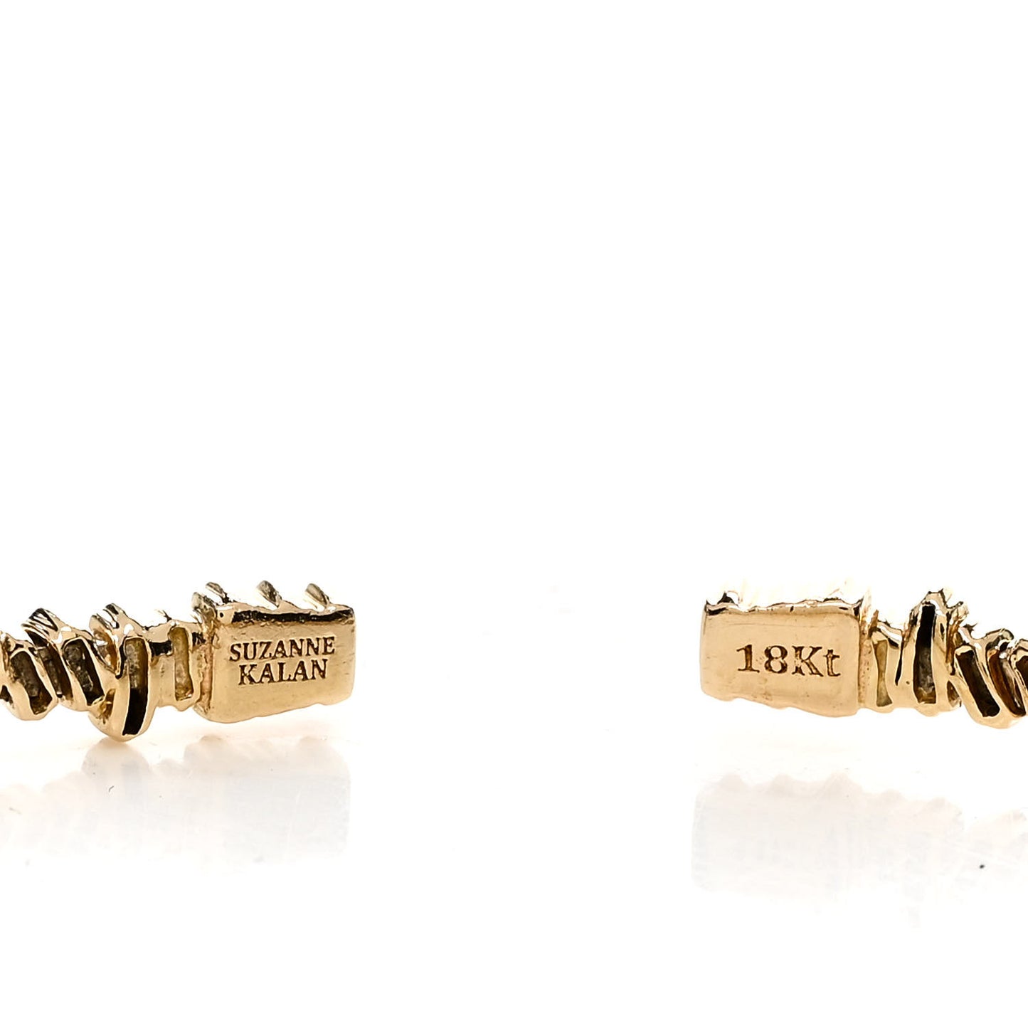 18K Yellow Gold Diamond Fireworks Baguette Cuff Bracelet