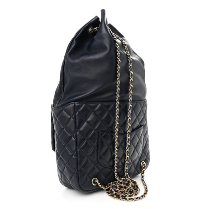 Chanel Lambskin Quilted Large in Seoul Backpack Navy 3 of 11