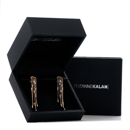 Suzanne Kalan 18K Rose Gold Diamond Fireworks Cascade Drop Earrings 5 of 5