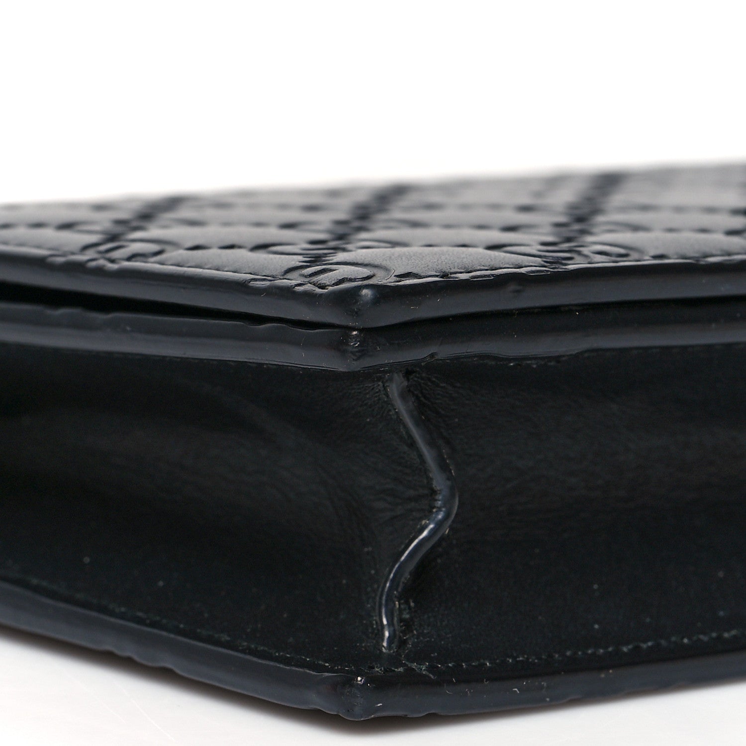 Gucci Guccissima Signature Bowy Chain Wallet Black 7 of 9