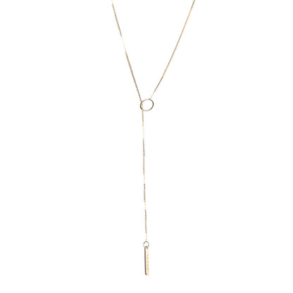 Gucci 18K Yellow Gold 20mm Lariat Necklace 1 of 6