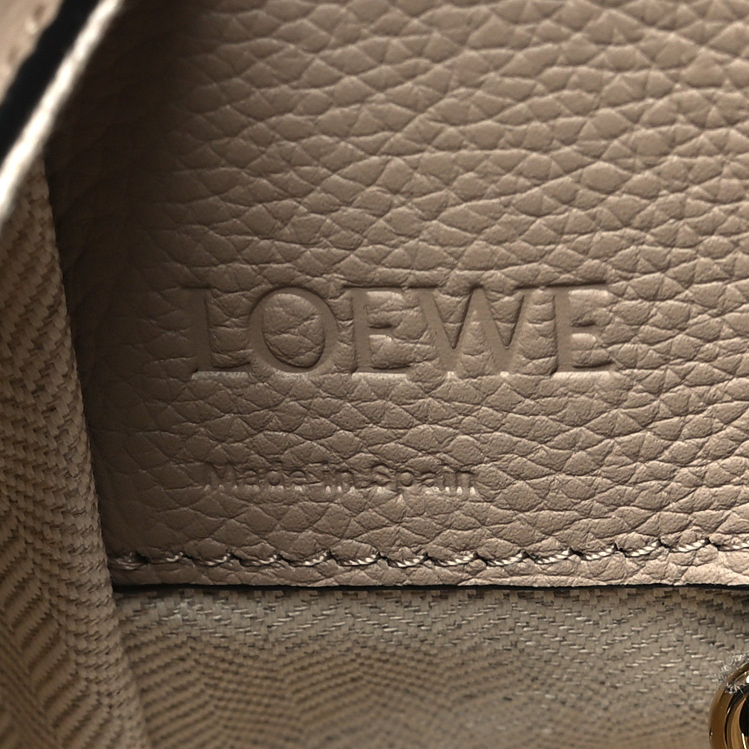 Loewe Soft Grained Calfskin Compact Hammock Shoulder Bag Sand 6 of 9