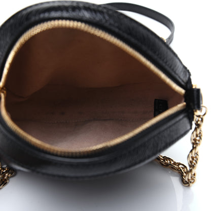 Gucci Suede Patent Web Mini Ophidia Round Shoulder Bag Black 5 of 16