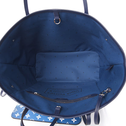 Louis Vuitton Monogram Escale Neverfull MM Blue 5 of 12