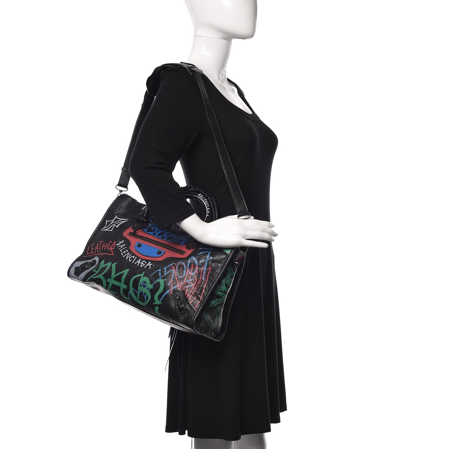Agneau Graffiti All Over Classic Hardware City Black Vert Rouge