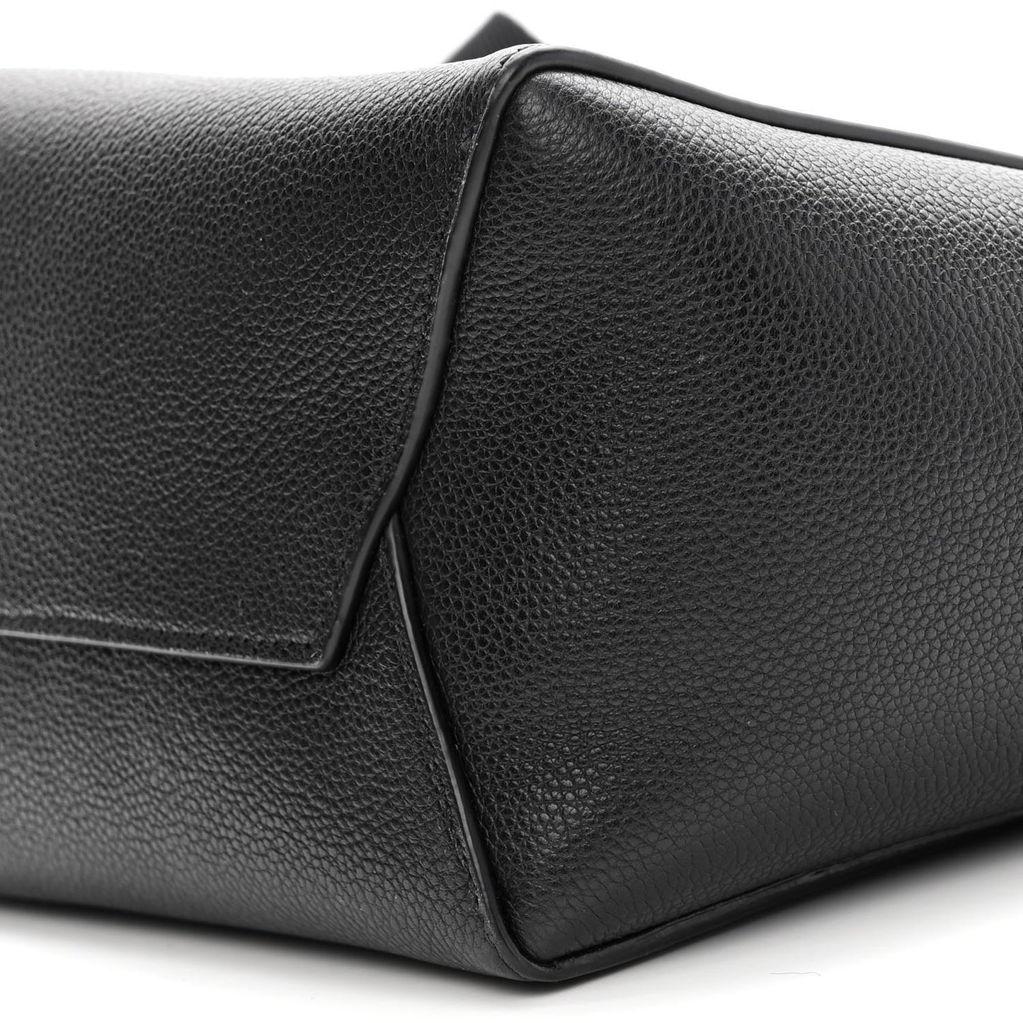 Soft Grained Calfskin Small Sangle Bucket Bag Black