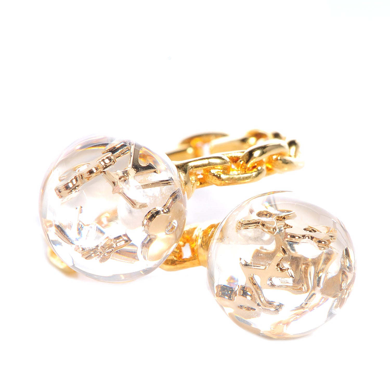 Louis Vuitton Monogram Inclusion Bubble Ring Gold Size 5 1 of 3