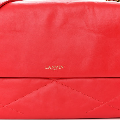 Lanvin Lambskin Quilted Medium Sugar Flap Shoulder Bag Raspberry 8 of 10