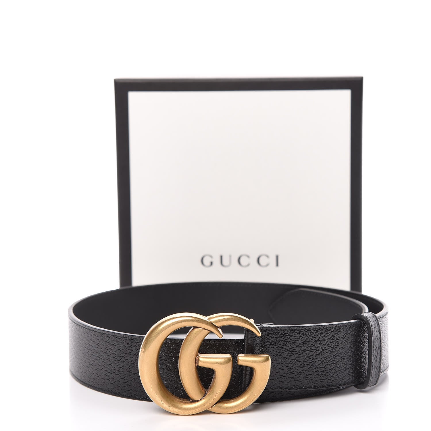 Gucci Textured Calfskin Double G 40mm Belt 75 30 Black 8 of 8