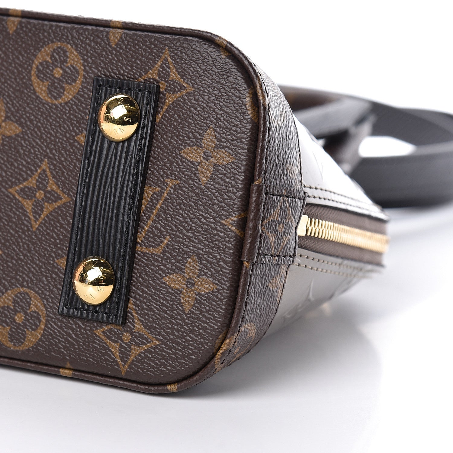Louis Vuitton Vernis Epi Monogram Alma BB Champagne Metallise 10 of 11