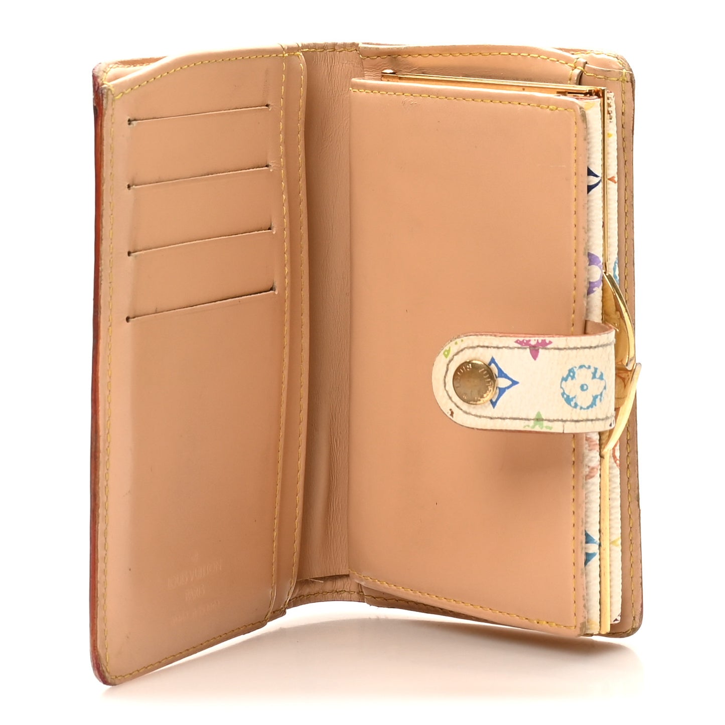 Monogram Multicolor French Purse Wallet White