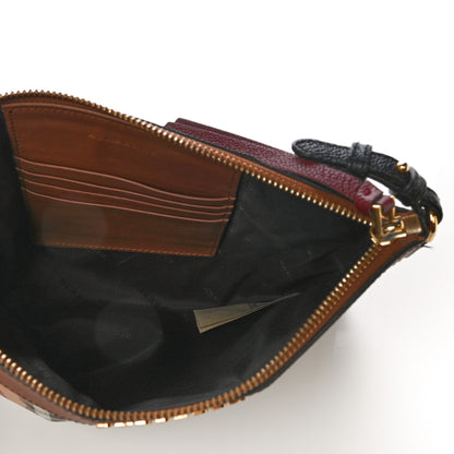 Burberry Haymarket Check Peyton Crossbody Clutch Bag Toffee 5 of 10