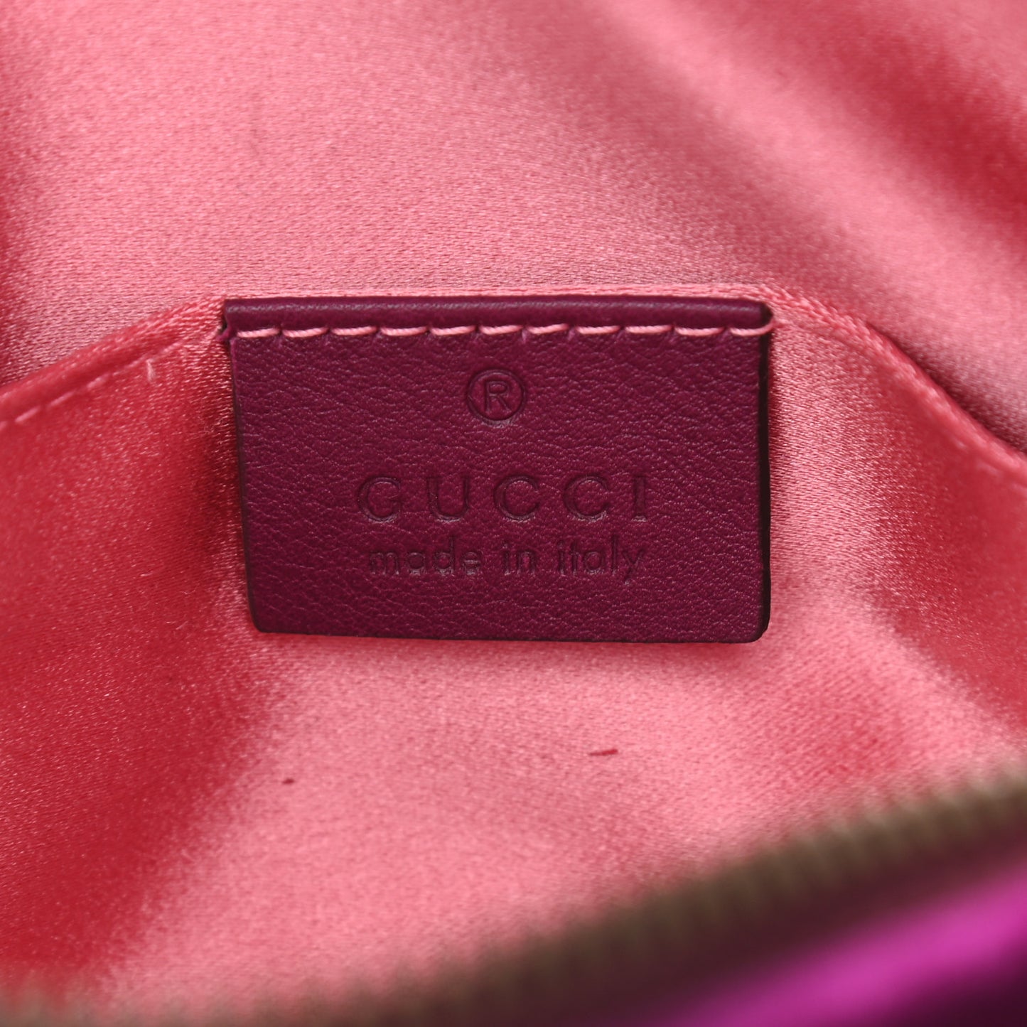 Velvet Matelasse GG Marmont Belt Bag 95 38 Fuchsia Violet Cyclamen