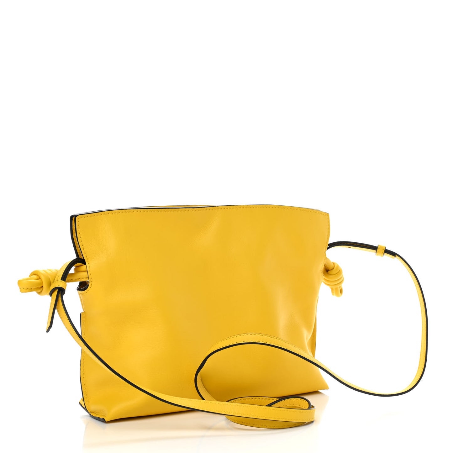 Calfskin Mini Flamenco Knot Bag Yellow