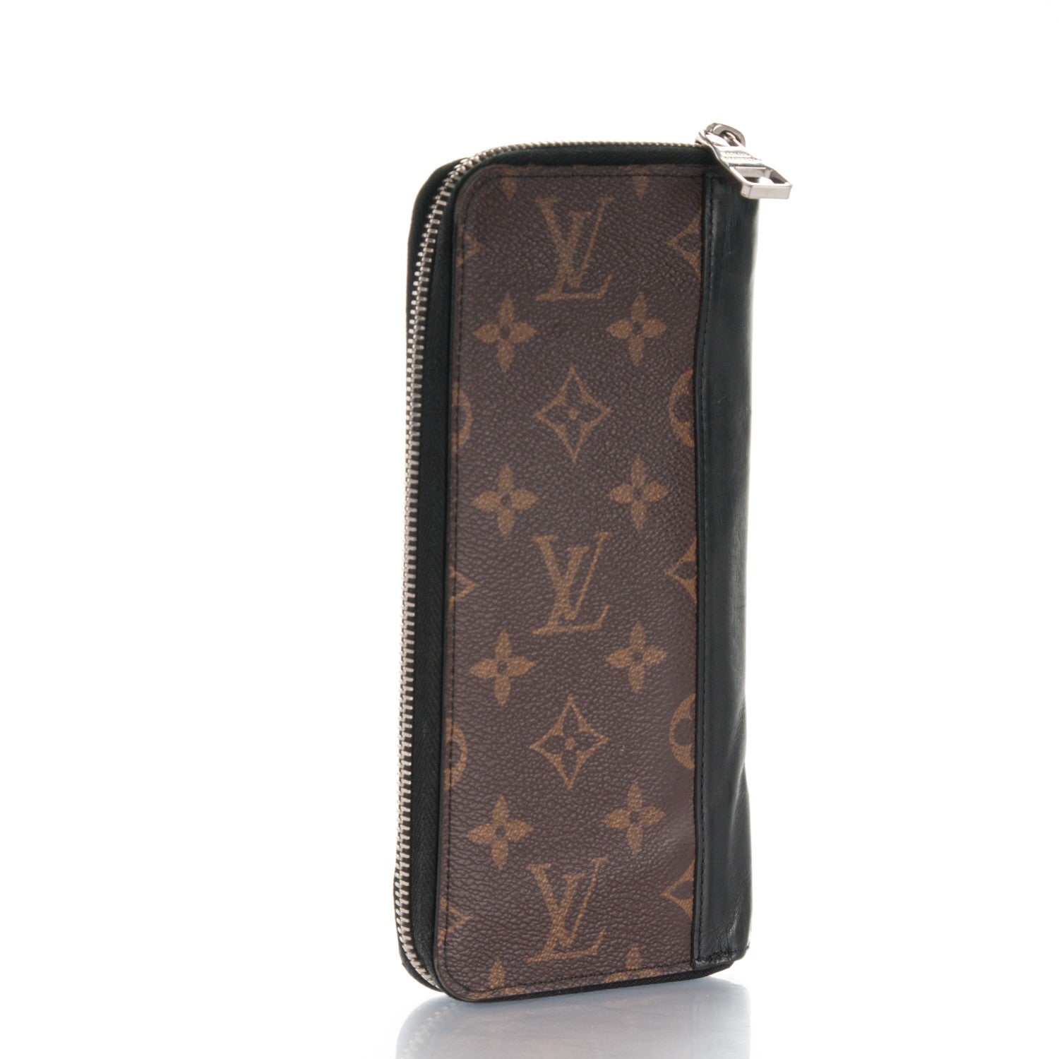 Louis Vuitton Monogram Macassar Vertical Zippy Wallet 3 of 7