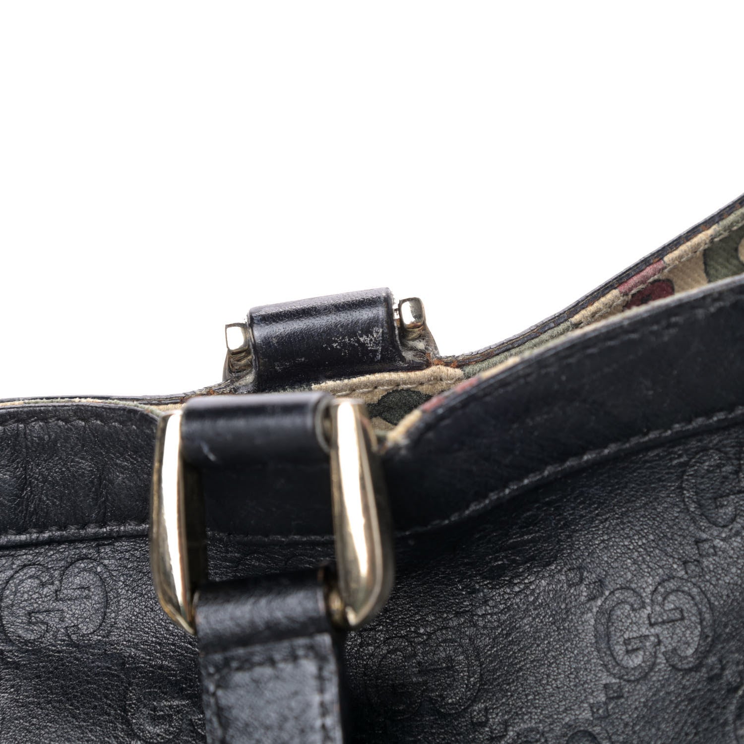 Gucci Guccissima Large Abbey Tote Black 6 of 6