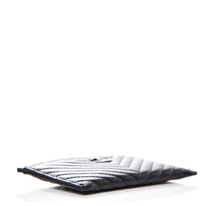 Chanel Lambskin Chevron Quilted Card Holder Black 4 of 11
