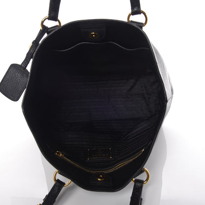 Prada Vitello Daino Tote Black 7 of 9