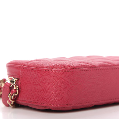 Chanel Caviar Quilted Camera Case Dark Pink 6 of 11