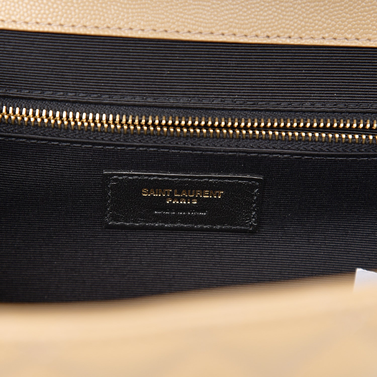 Saint Laurent Grain De Poudre Mixed Matelasse Large Triquilt Monogram Satchel Nude Powder 6 of 9