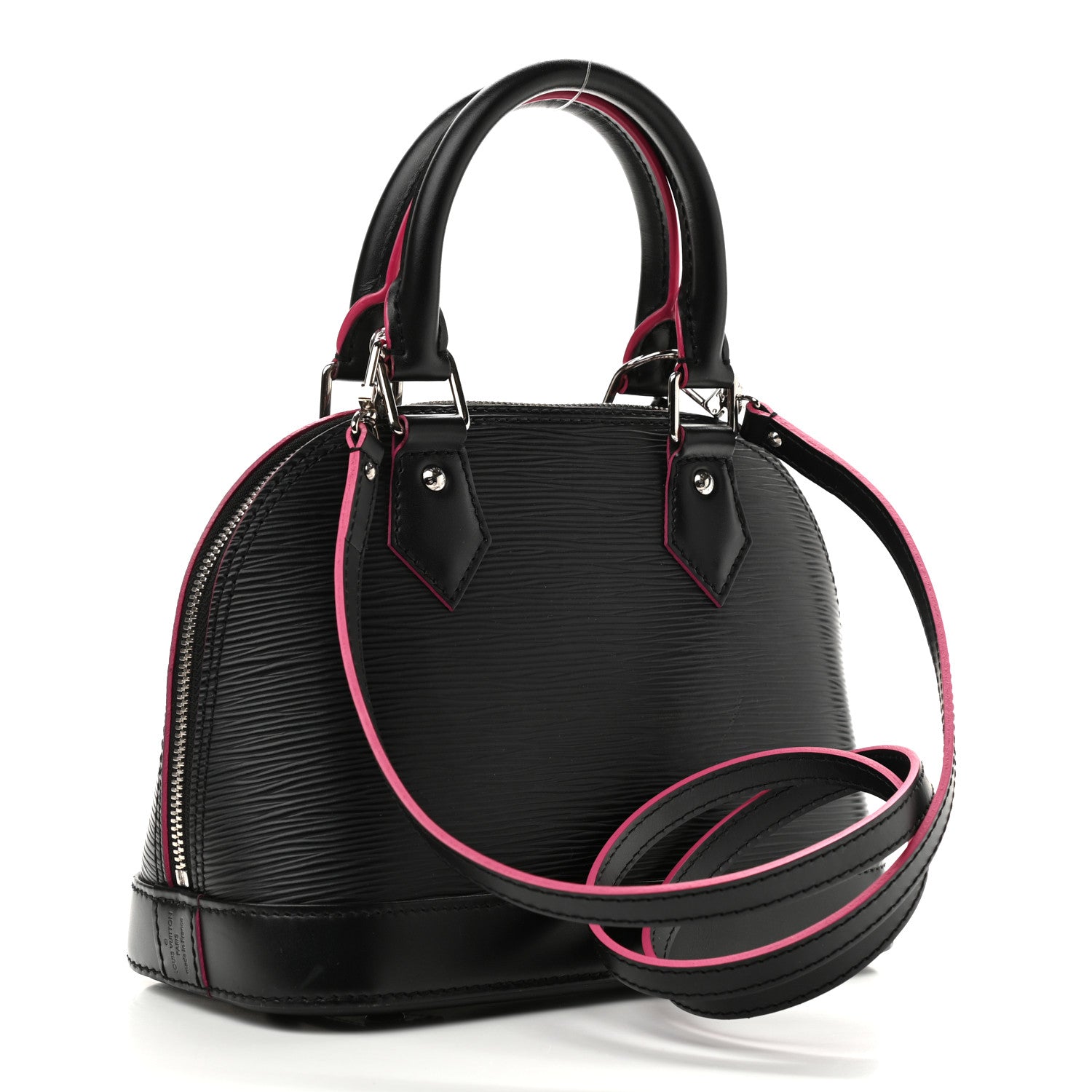 Louis Vuitton Epi Alma BB Black Hot Pink 3 of 10