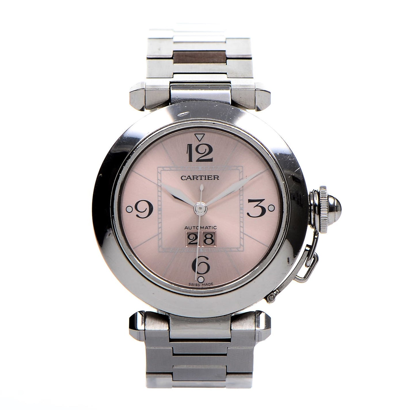 Stainless Steel 35mm Pasha C Big Date Automatic Watch Pink