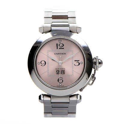 Cartier Stainless Steel 35mm Pasha C Big Date Automatic Watch Pink 1 of 8