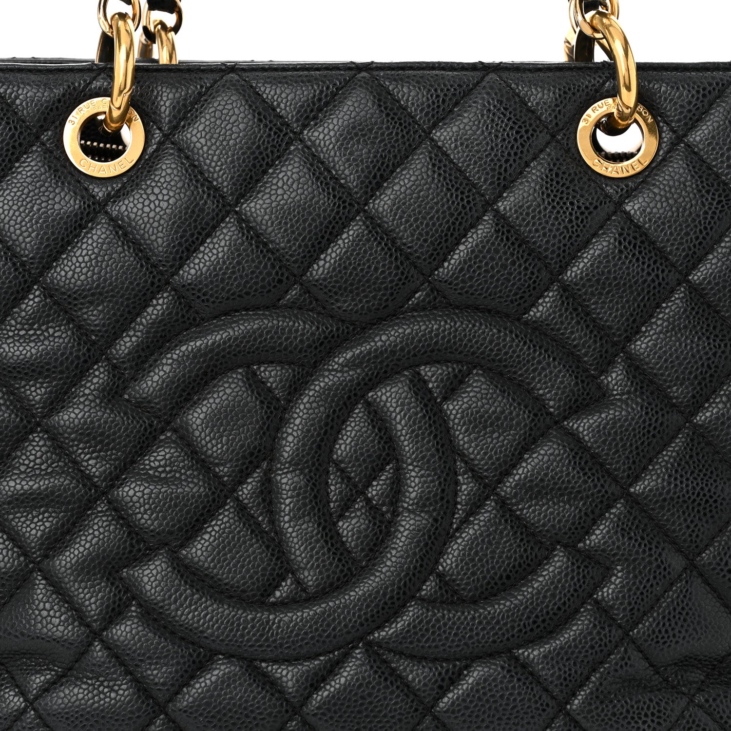 Chanel Caviar Quilted Grand Shopping Tote GST Black 8 of 10