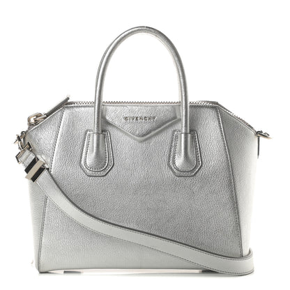 Givenchy Metallic Sugar Goatskin Small Antigona Silver 1 of 14