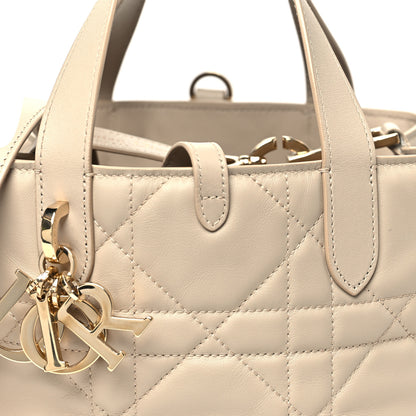 Christian Dior Calfskin Macrocannage Small Toujours Vertical Tote Powder Beige 8 of 11