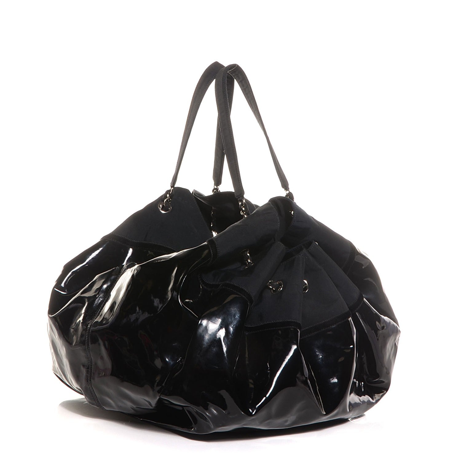 Chanel Vinyl Stretch Spirit Large Cabas Tote Black 3 of 7
