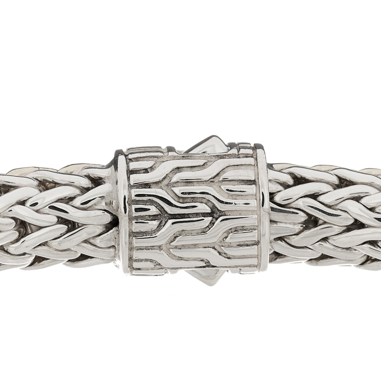 Sterling Silver 18K Yellow Gold Diamond 7.5mm Icon Bracelet