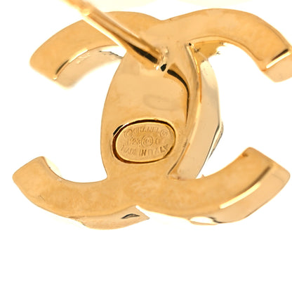Chanel Metal Crystal CC Marquise Earrings Gold 4 of 5