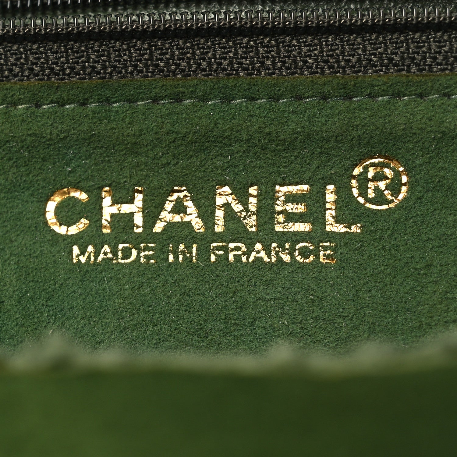 Chanel Suede Shearling Flap Clutch Green 6 of 10