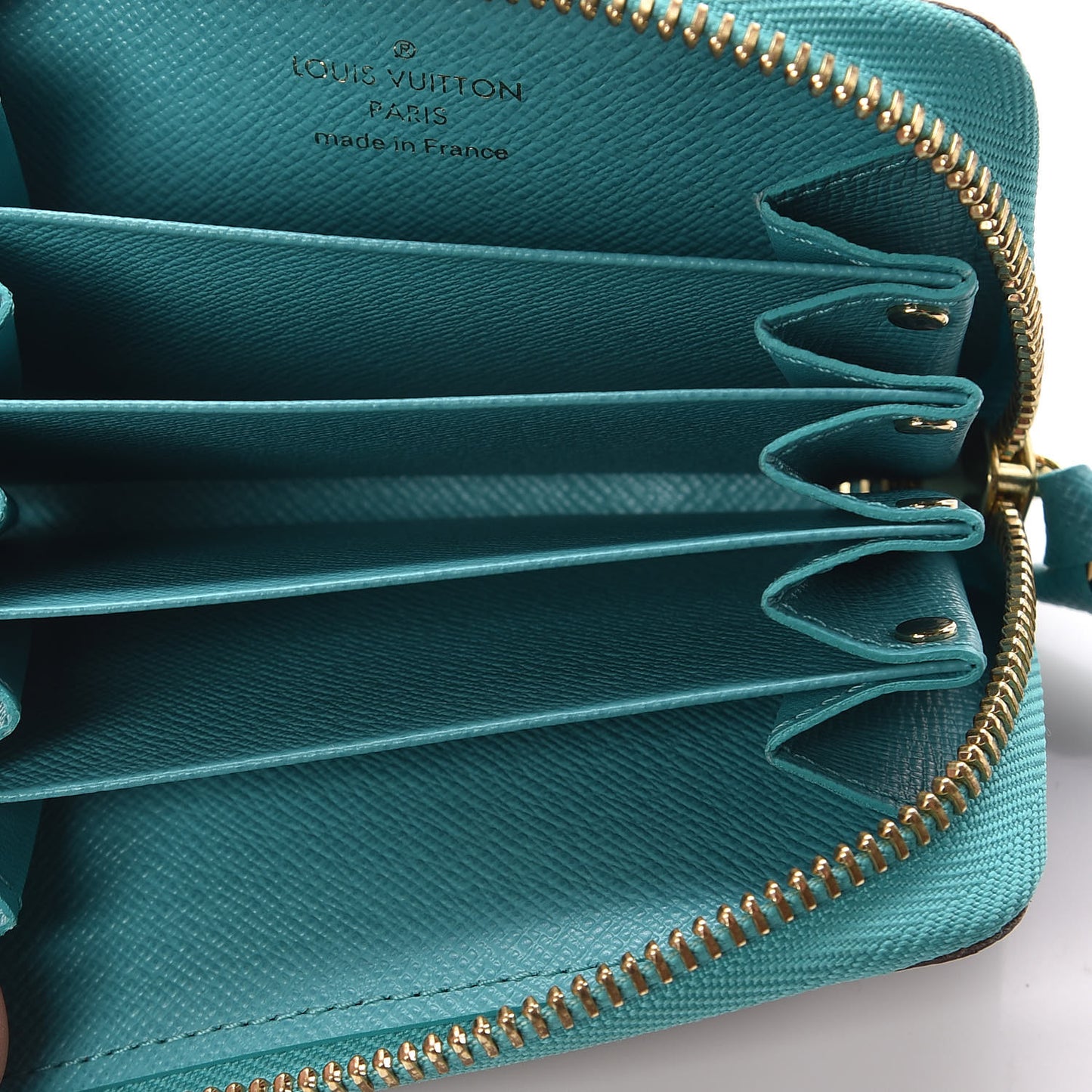 Monogram Zippy Multicartes Turquoise