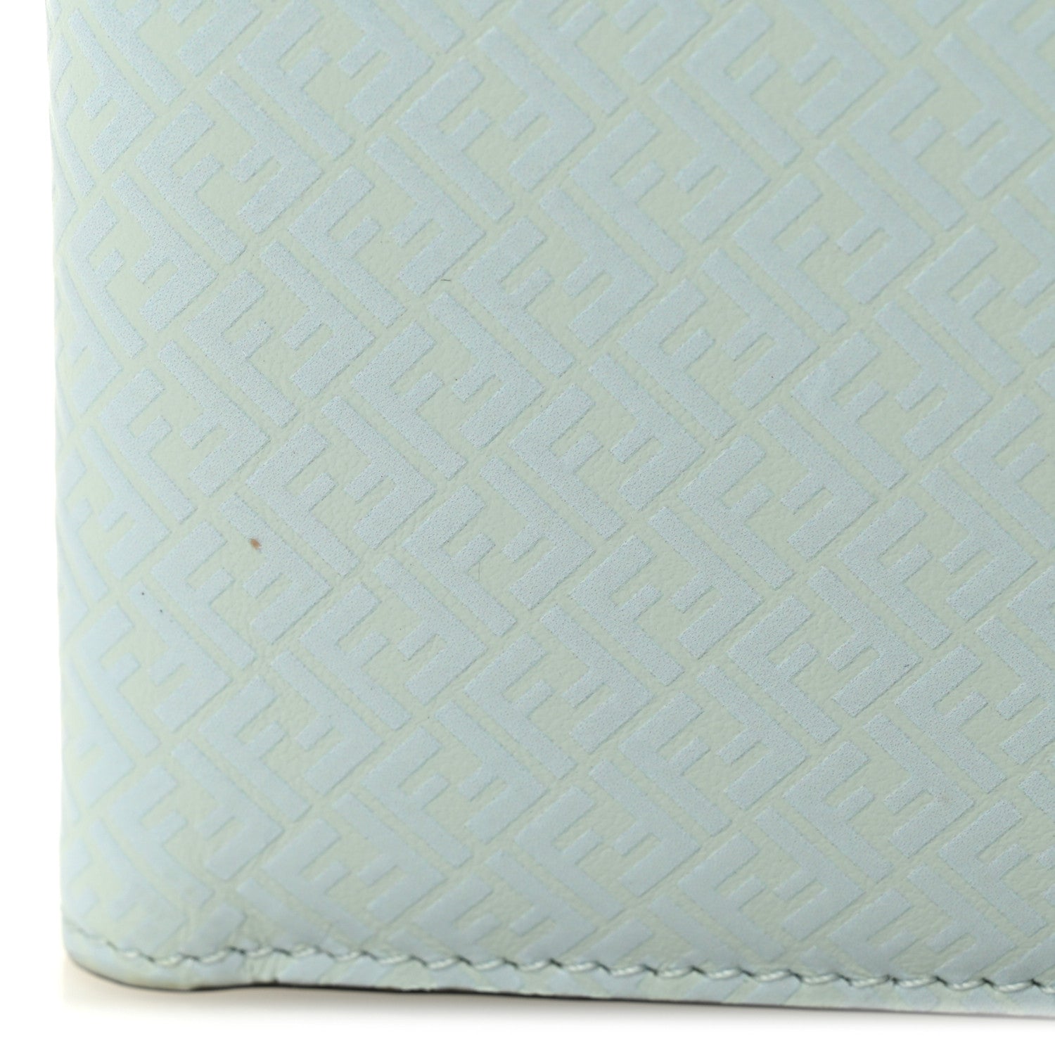 Fendi Vitello Grace Micro FF Embossed Bi-Fold Wallet Baleari 9 of 9