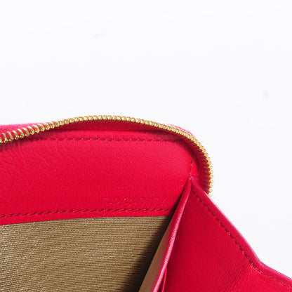 Celine Python Lambskin Large Zip Around Multifunction Wallet Fuchsia 8 of 9