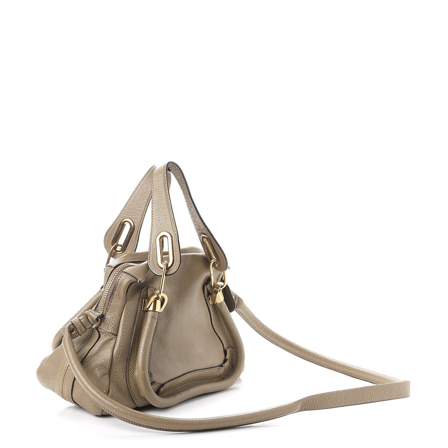 Chloe Calfskin Small Paraty Barbour Khaki 3 of 16