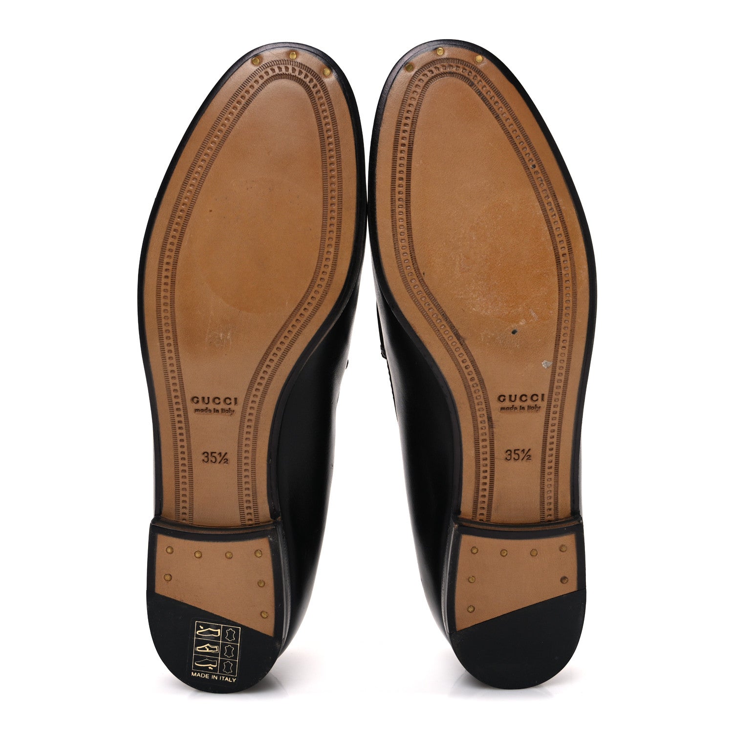 Gucci Calfskin Womens Jordaan Loafers 35.5 Black 7 of 11