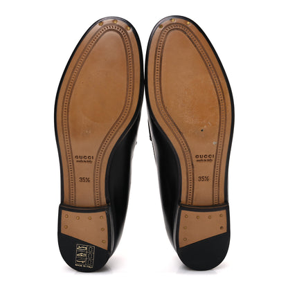 Gucci Calfskin Womens Jordaan Loafers 35.5 Black 7 of 11