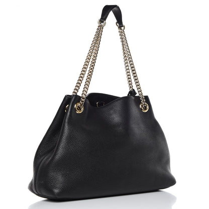 Gucci Pebbled Calfskin Medium Soho Chain Shoulder Bag Black 3 of 20