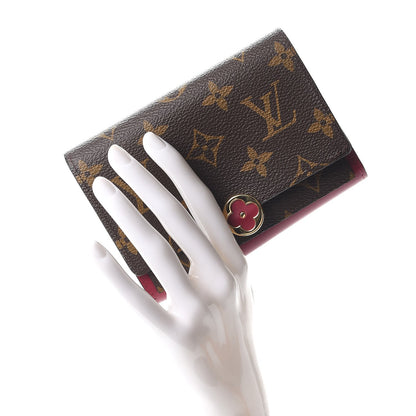 Louis Vuitton Monogram Flore Compact Wallet Fuchsia 2 of 8
