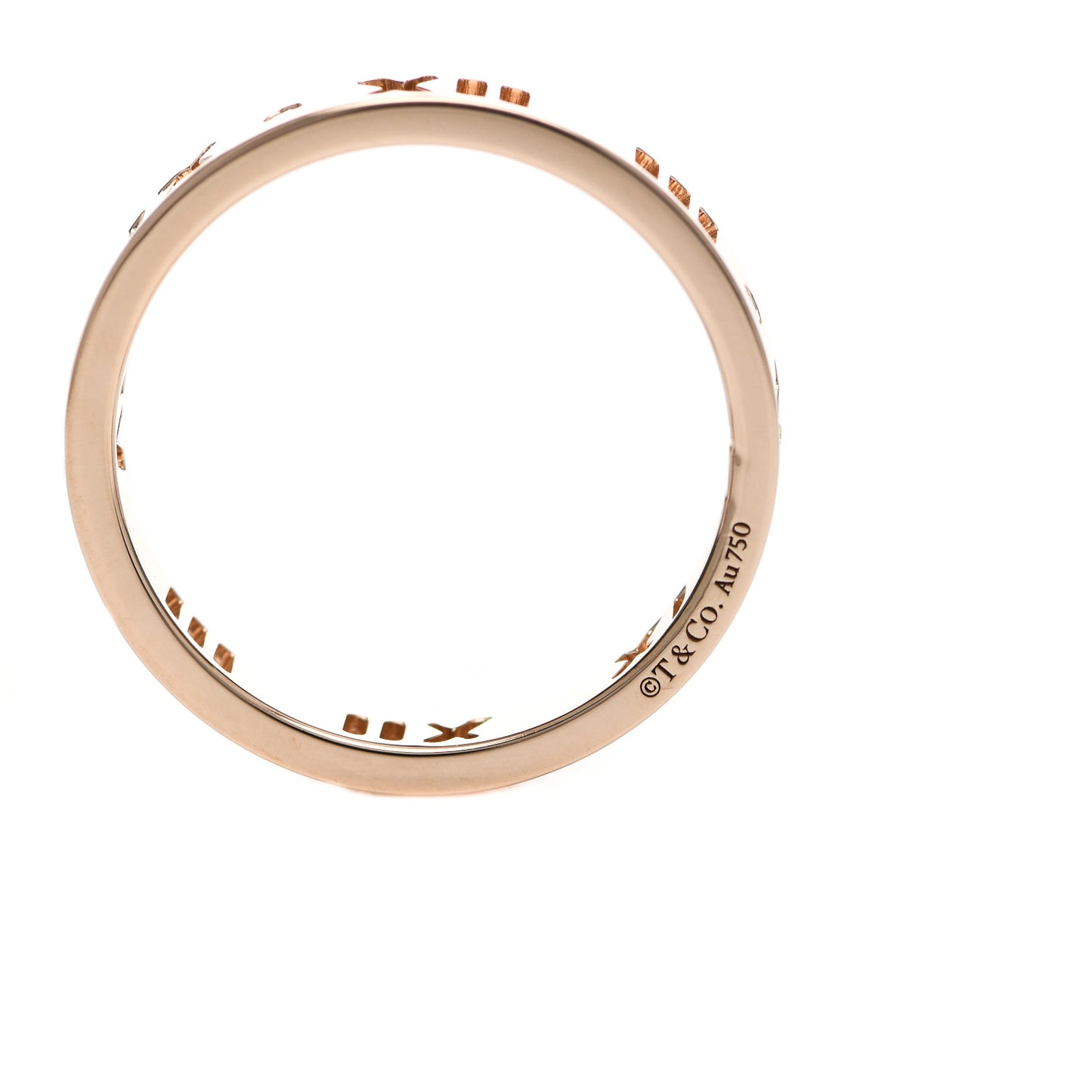 18K Rose Gold Diamond Atlas Pierced Ring 51 5.75