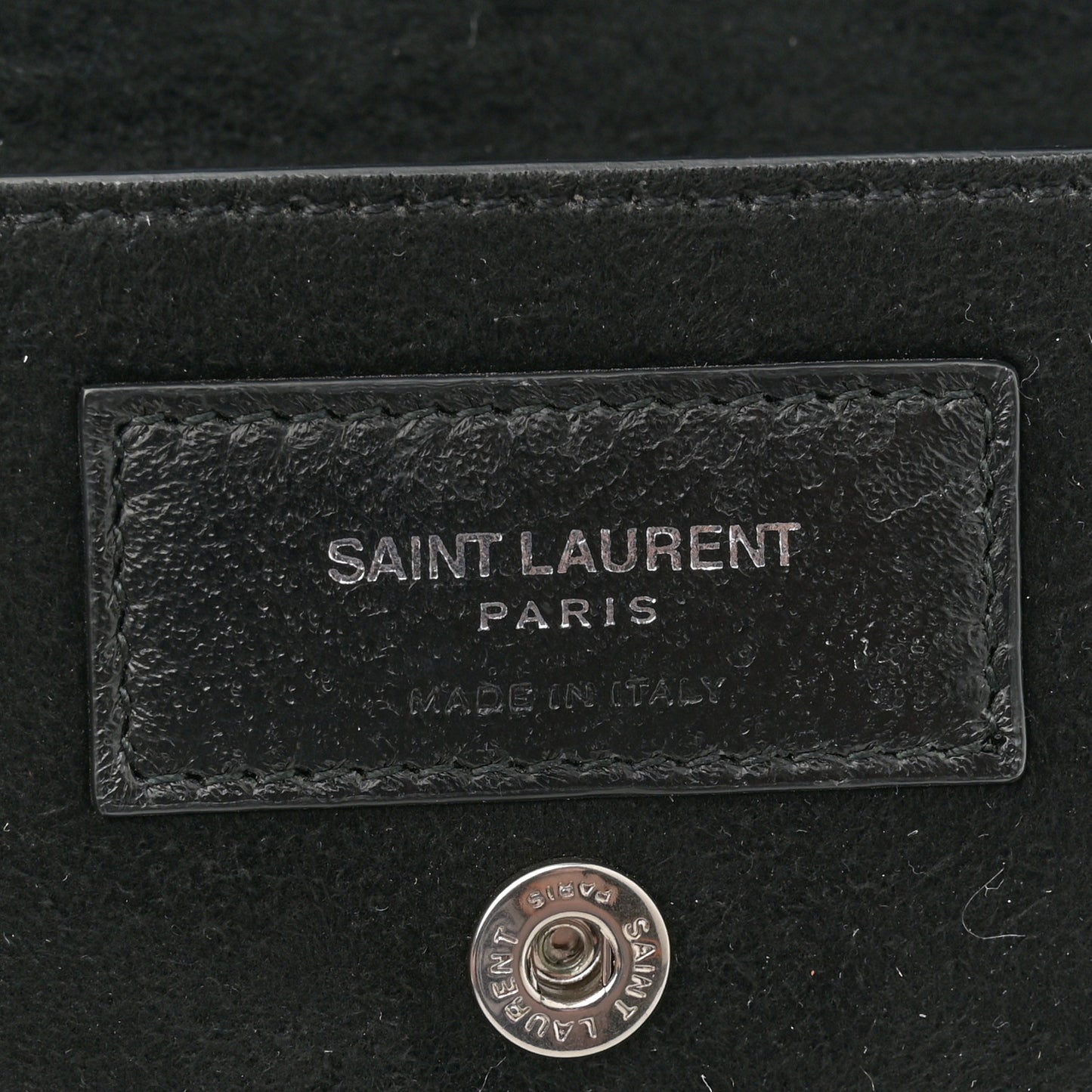 Lambskin Teddy Drawstring Bag Black